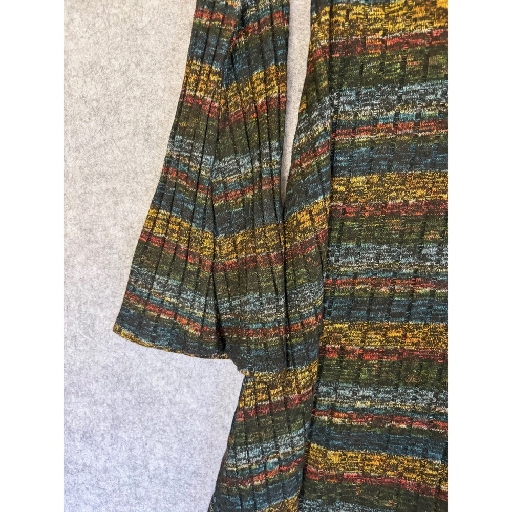 Mossimo Supply Co Y2K Striped Ribbed Bell Sleeve Dress Womens S Boho Witchy 90's - Picture 4 of 9